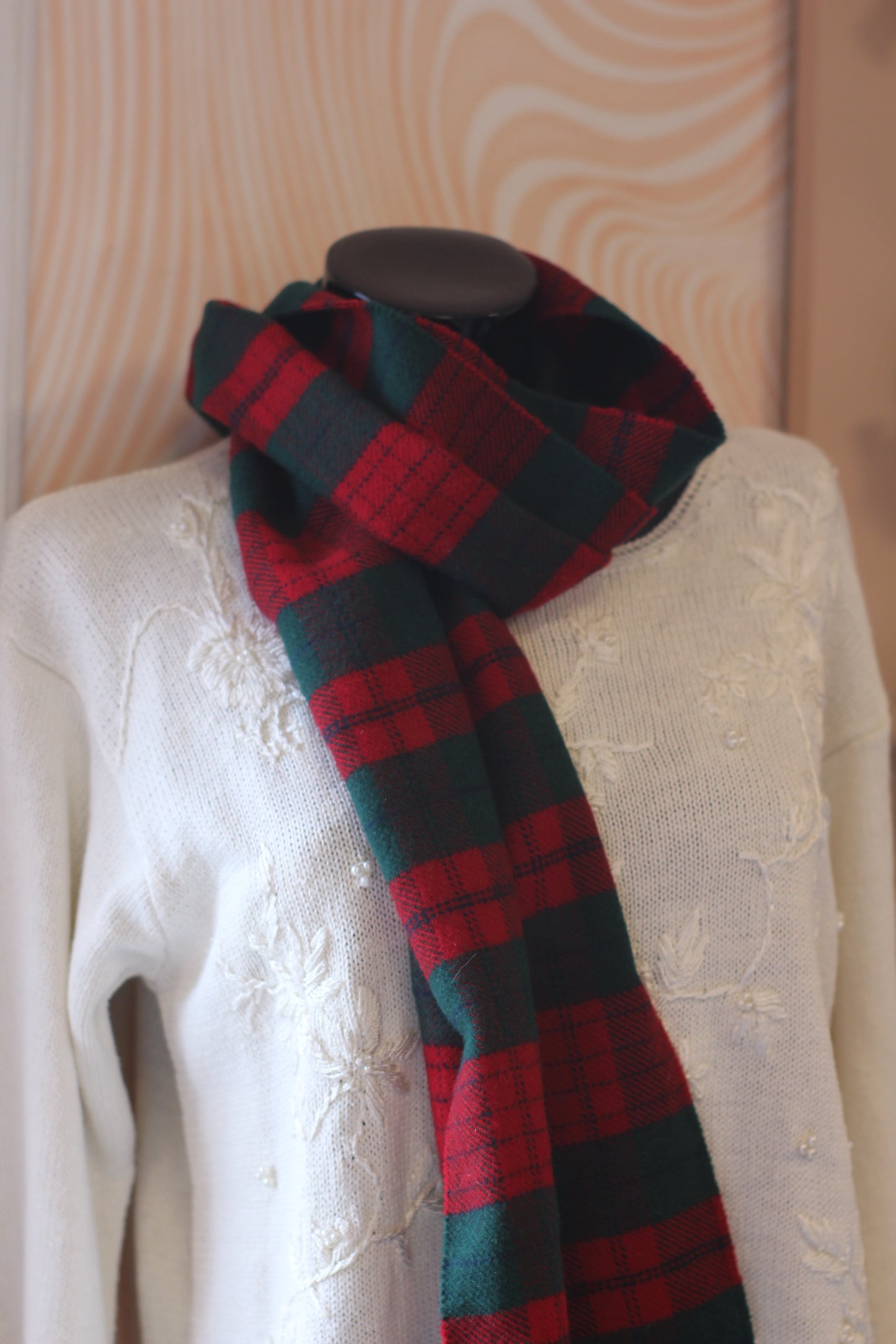 Écharpe Tartan rouge et vert