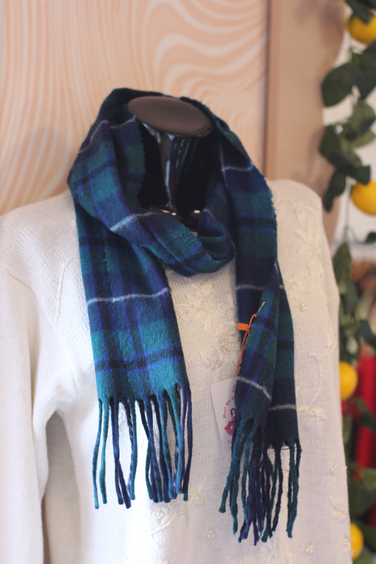 Écharpe Tartan bleu & vert
