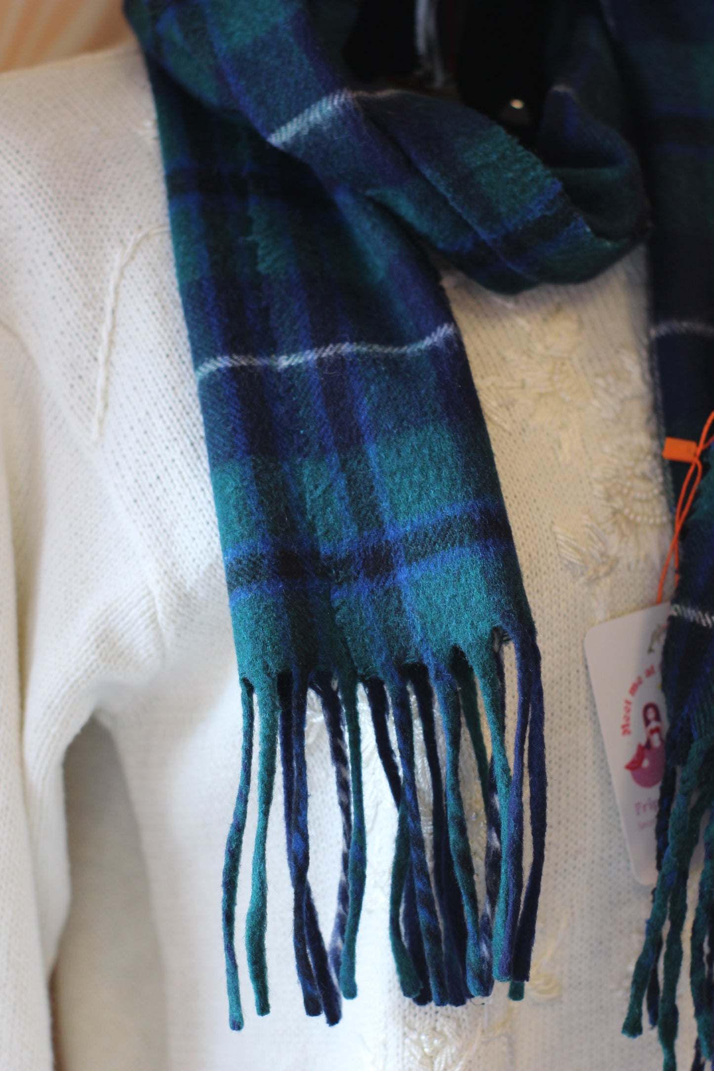 Écharpe Tartan bleu & vert