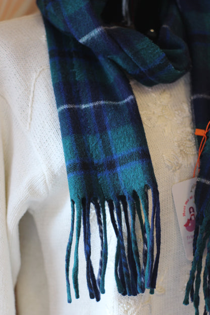 Écharpe Tartan bleu & vert