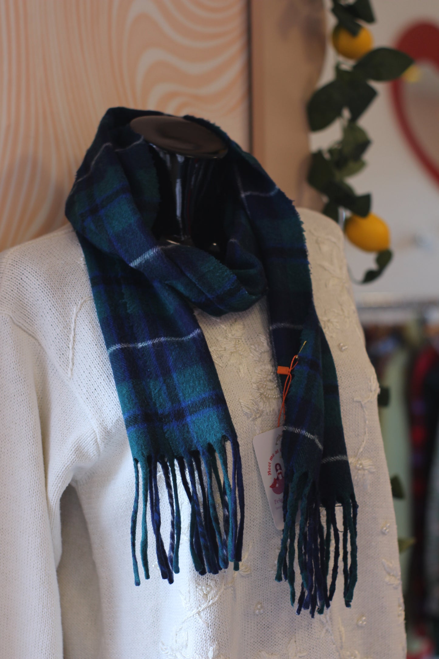 Écharpe Tartan bleu & vert