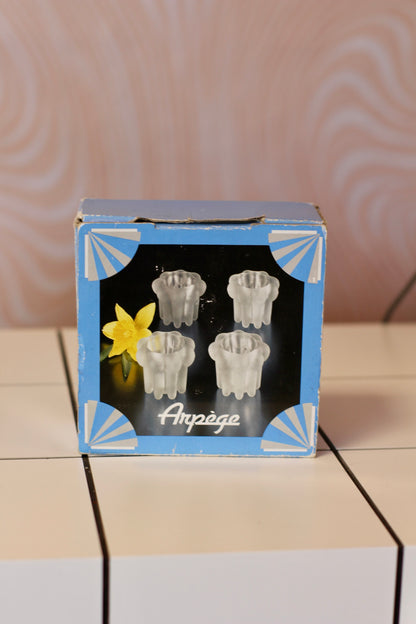 Lot de 4 bougeoirs vintage