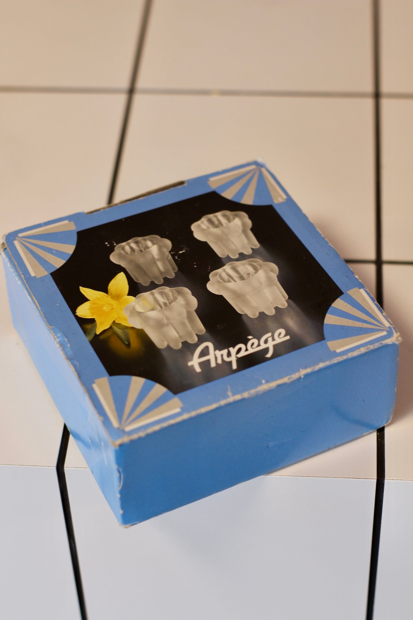 Lot de 4 bougeoirs vintage