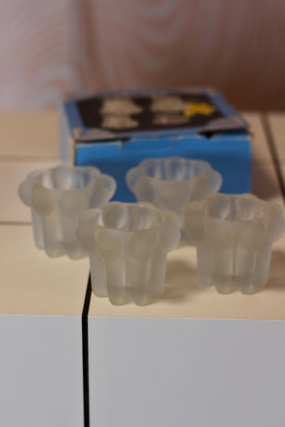 Lot de 4 bougeoirs vintage