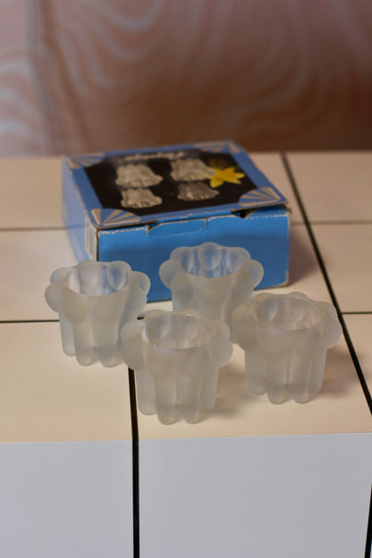 Lot de 4 bougeoirs vintage