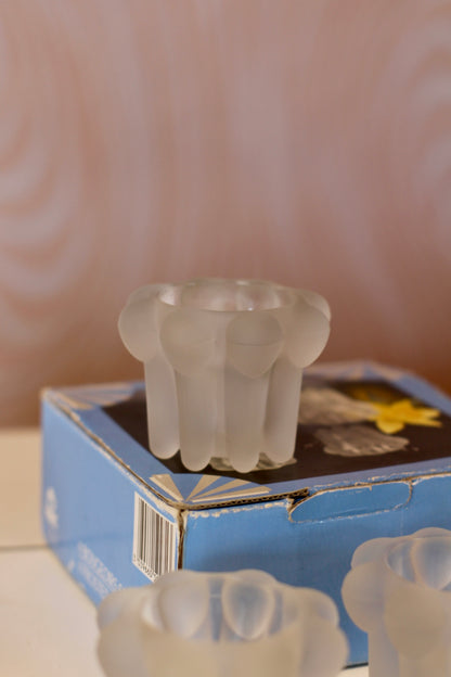 Lot de 4 bougeoirs vintage