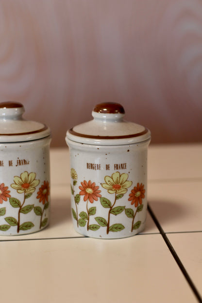 2 pots à épices années 70