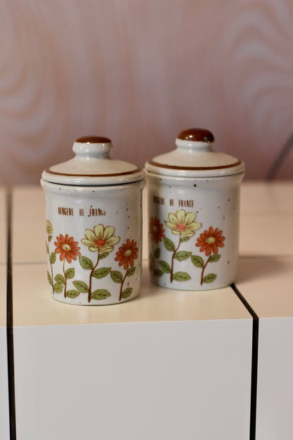2 pots à épices années 70