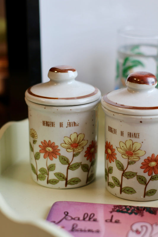 2 pots à épices années 70