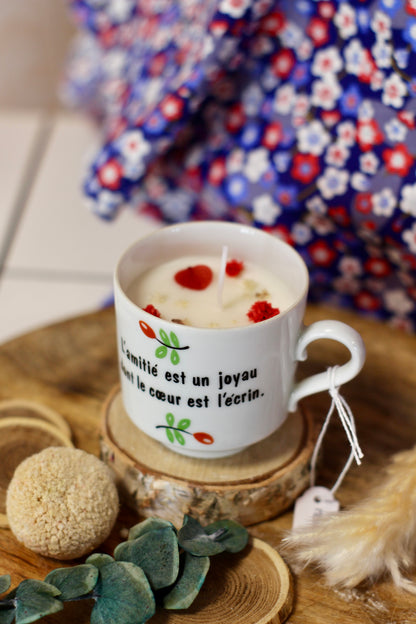 Bougie Tea Time L'Amitié | 🌼 Parfum Fleur de Monoï