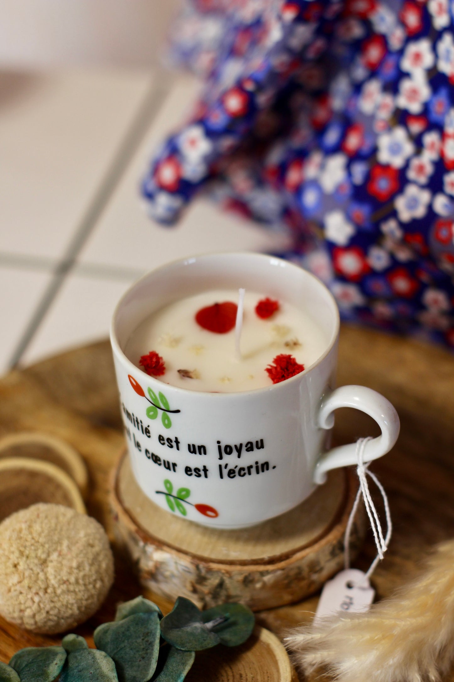 Bougie Tea Time L'Amitié | 🌼 Parfum Fleur de Monoï