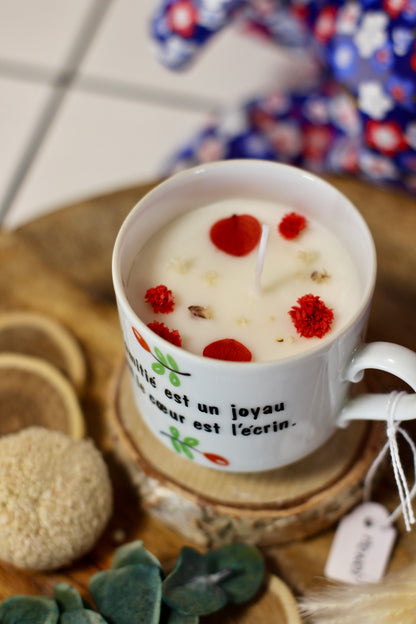 Bougie Tea Time L'Amitié | 🌼 Parfum Fleur de Monoï