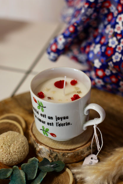 Bougie Tea Time L'Amitié | 🌼 Parfum Fleur de Monoï