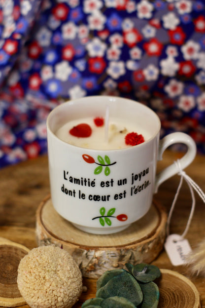 Bougie Tea Time L'Amitié | 🌼 Parfum Fleur de Monoï