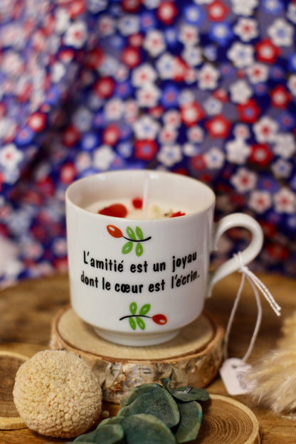 Bougie Tea Time L'Amitié | 🌼 Parfum Fleur de Monoï