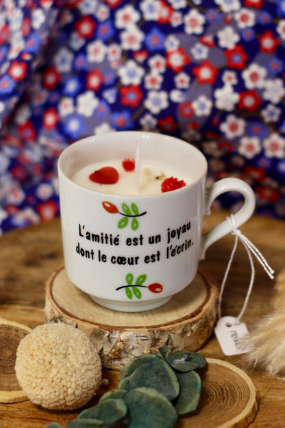 Bougie Tea Time L'Amitié | 🌼 Parfum Fleur de Monoï
