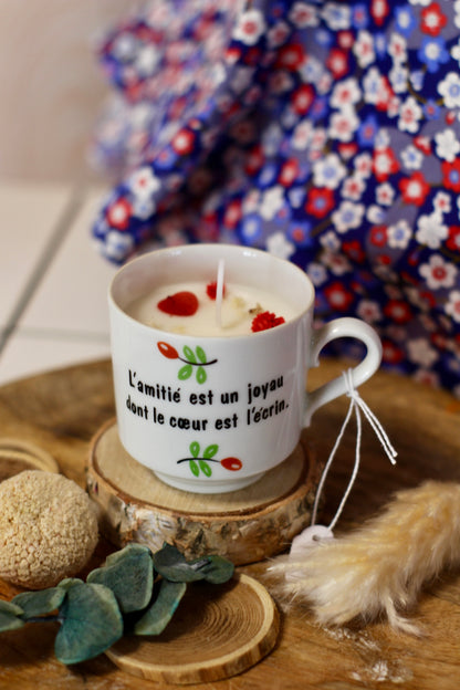 Bougie Tea Time L'Amitié | 🌼 Parfum Fleur de Monoï