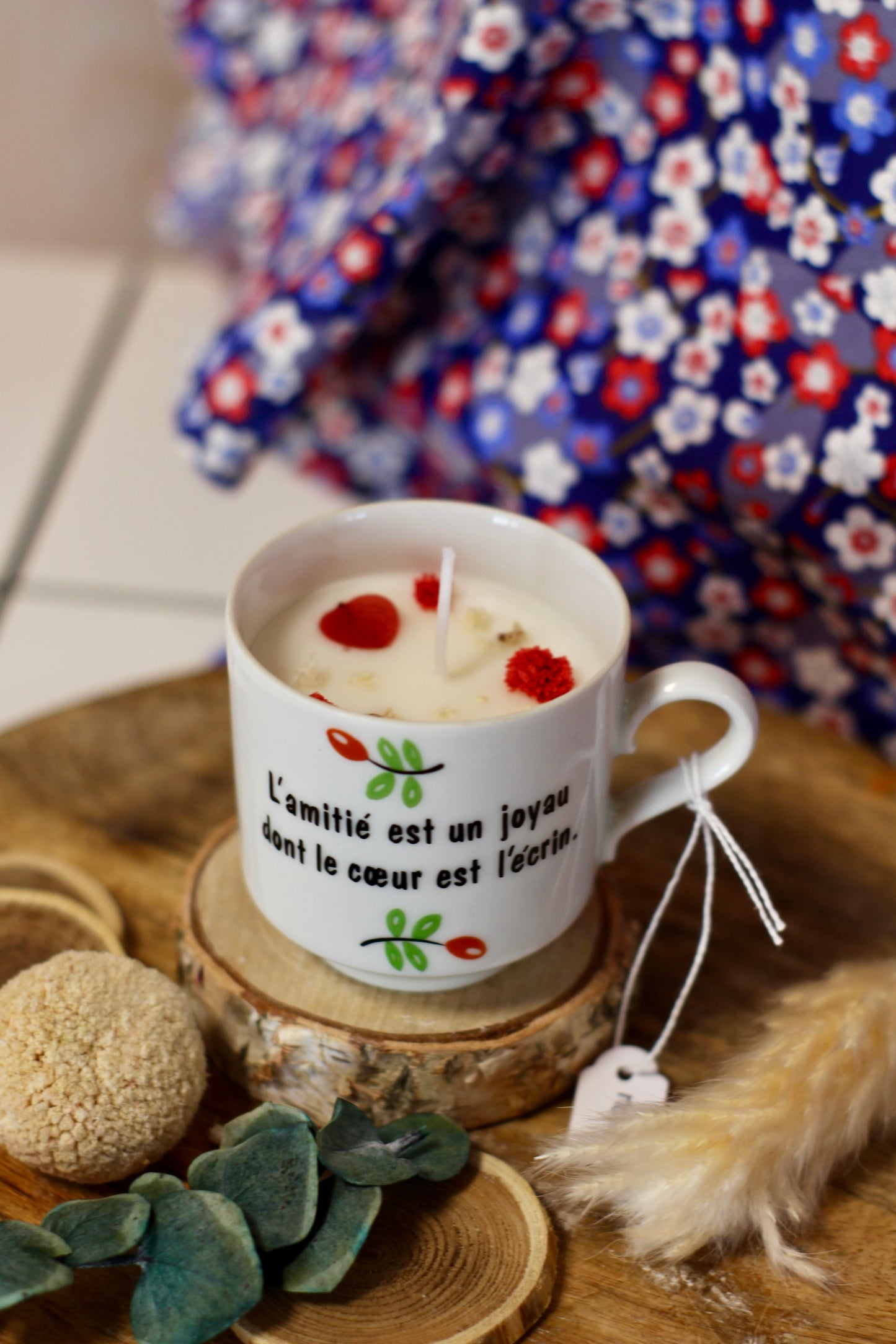 Bougie Tea Time L'Amitié | 🌼 Parfum Fleur de Monoï