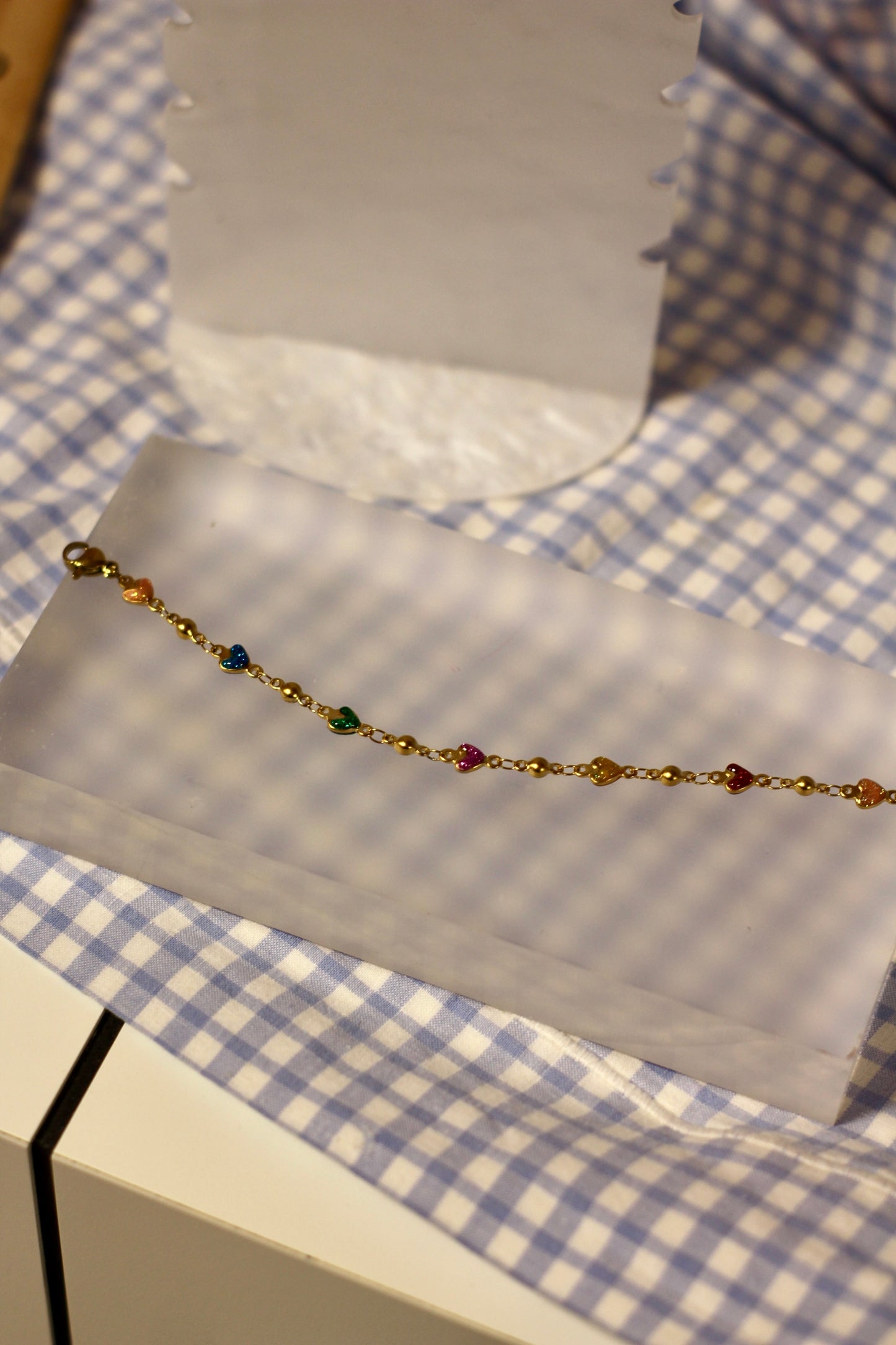 Bracelet Coeurs brillants multicolore