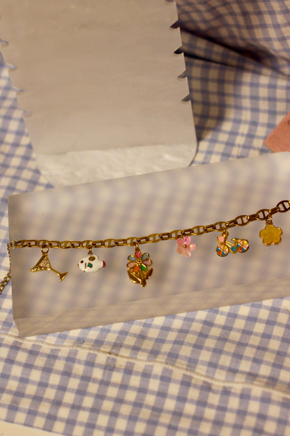 Bracelet à grigris Multicolore Pastel
