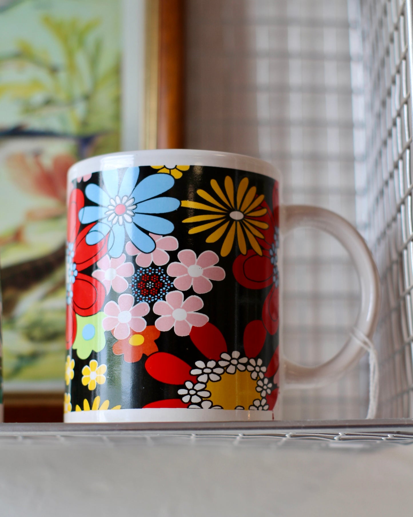 Mug à fleurs multicolore