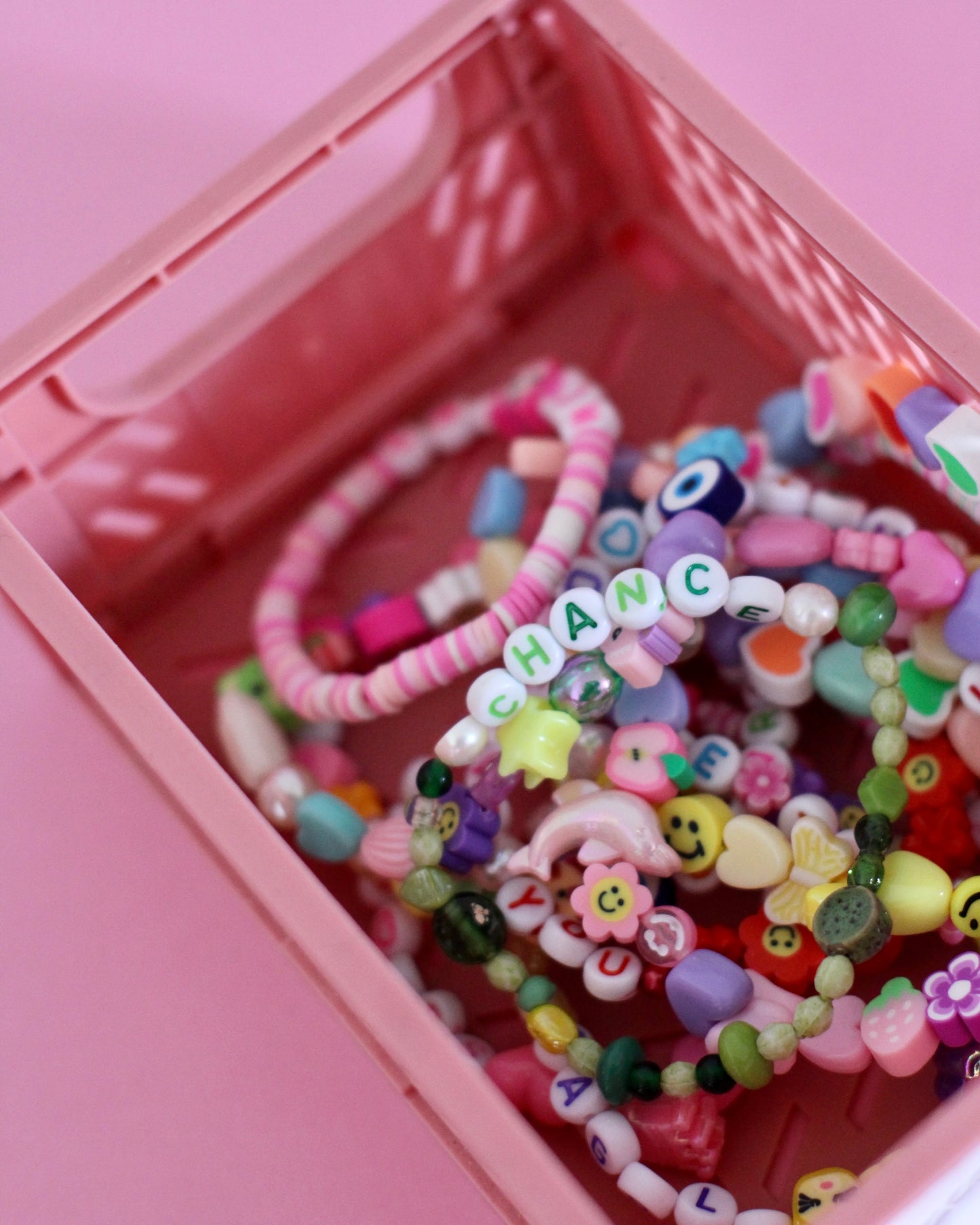 Bracelet multicolore à message