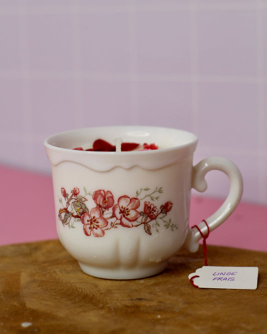 Bougie Tea Time Red Flowers