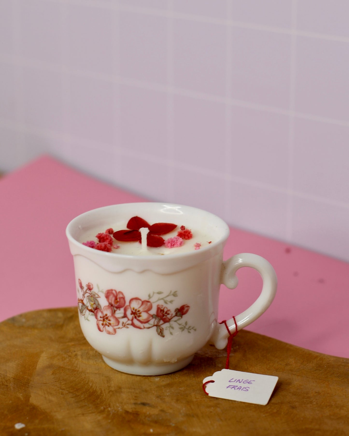 Bougie Tea Time Red Flowers