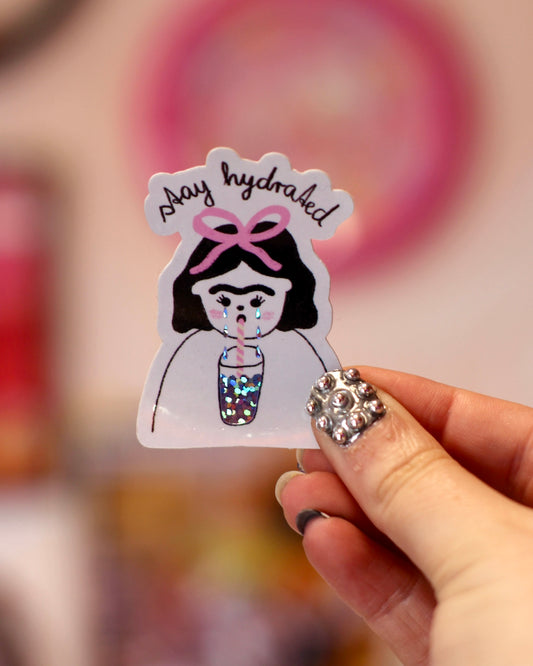 Sticker scintillant Stay Hydrated
