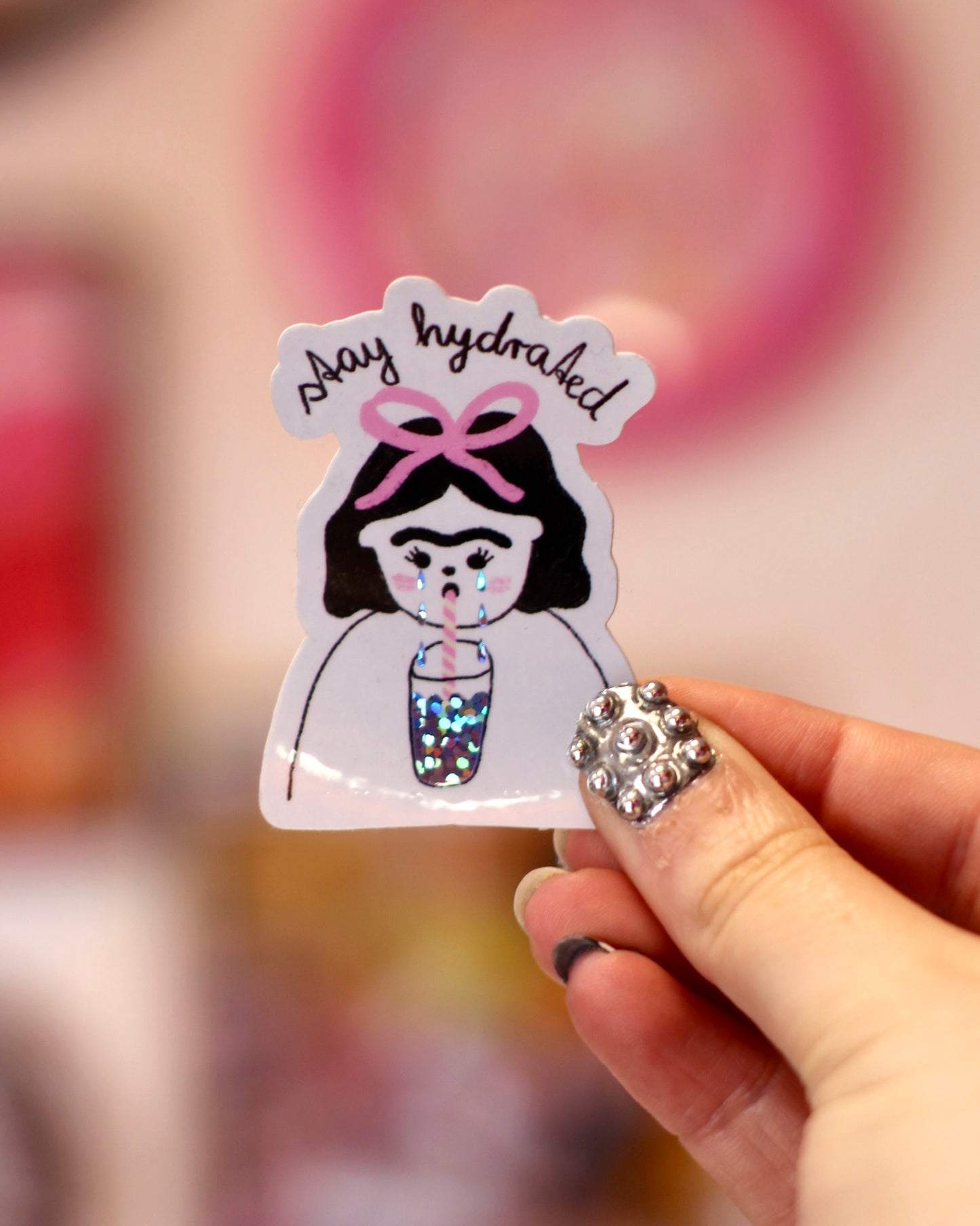 Sticker scintillant Stay Hydrated