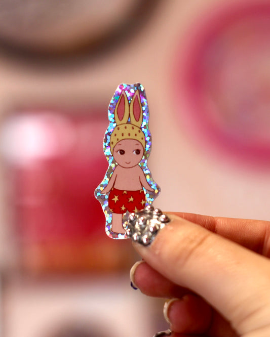 Sticker Mini Baby Lapin Fraise