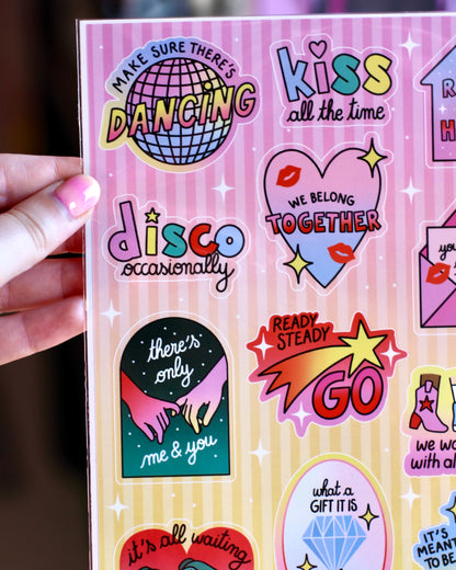 Planche de stickers - Kissco Harry Styles