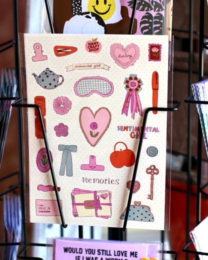 Planche stickers A5 - Sentimental Girl