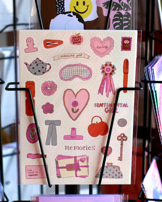 Planche stickers A5 - Sentimental Girl