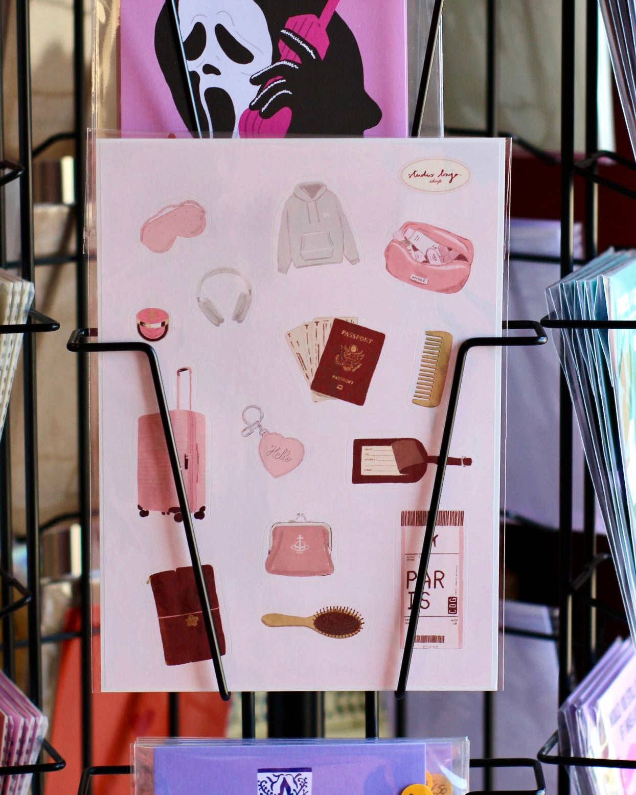 Planche de stickers - airport essentials