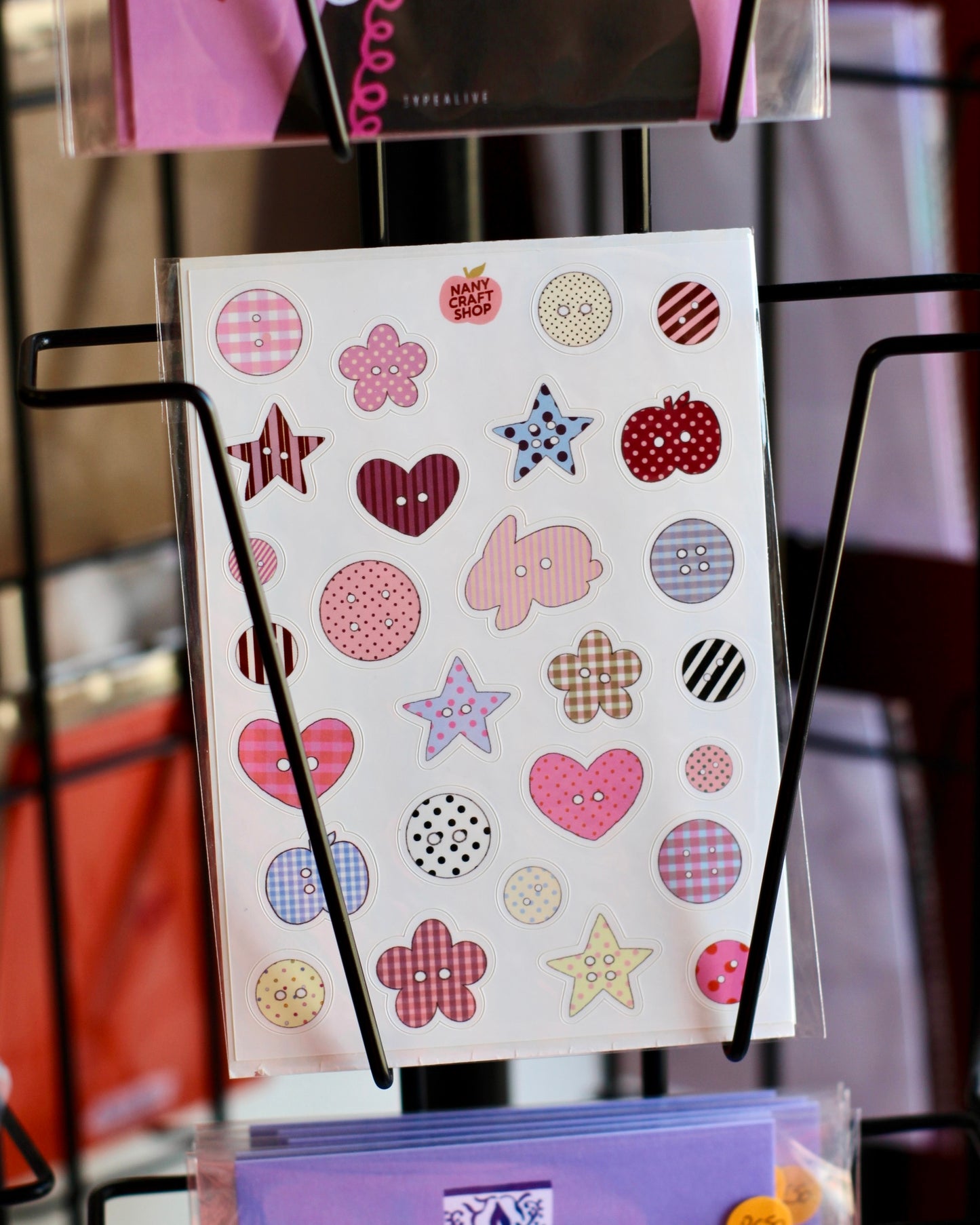 Planche stickers A6 boutons