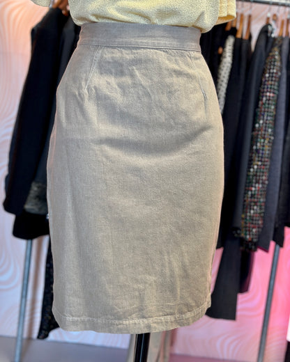 Jupe en jean beige Thierry Mugler | T. 34/36