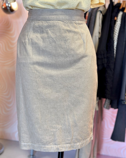 Jupe en jean beige Thierry Mugler | T. 34/36