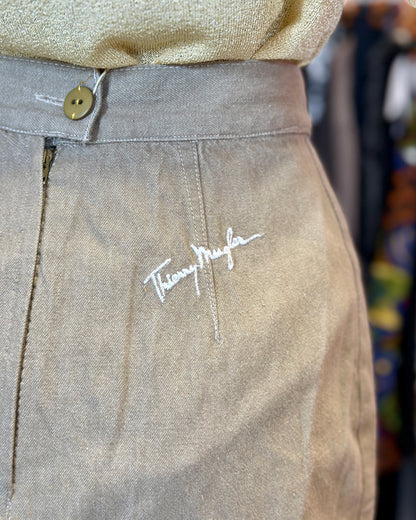 Jupe en jean beige Thierry Mugler | T. 34/36