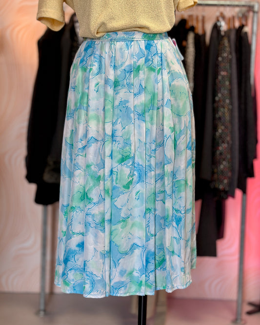 Jupe plissée à fleurs pastel | T. 36