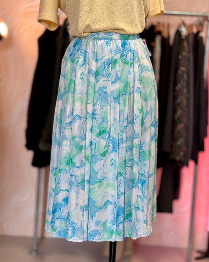 Jupe plissée à fleurs pastel | T. 36