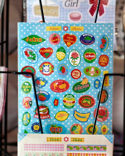 Planche de stickers - Étiquettes de fruits