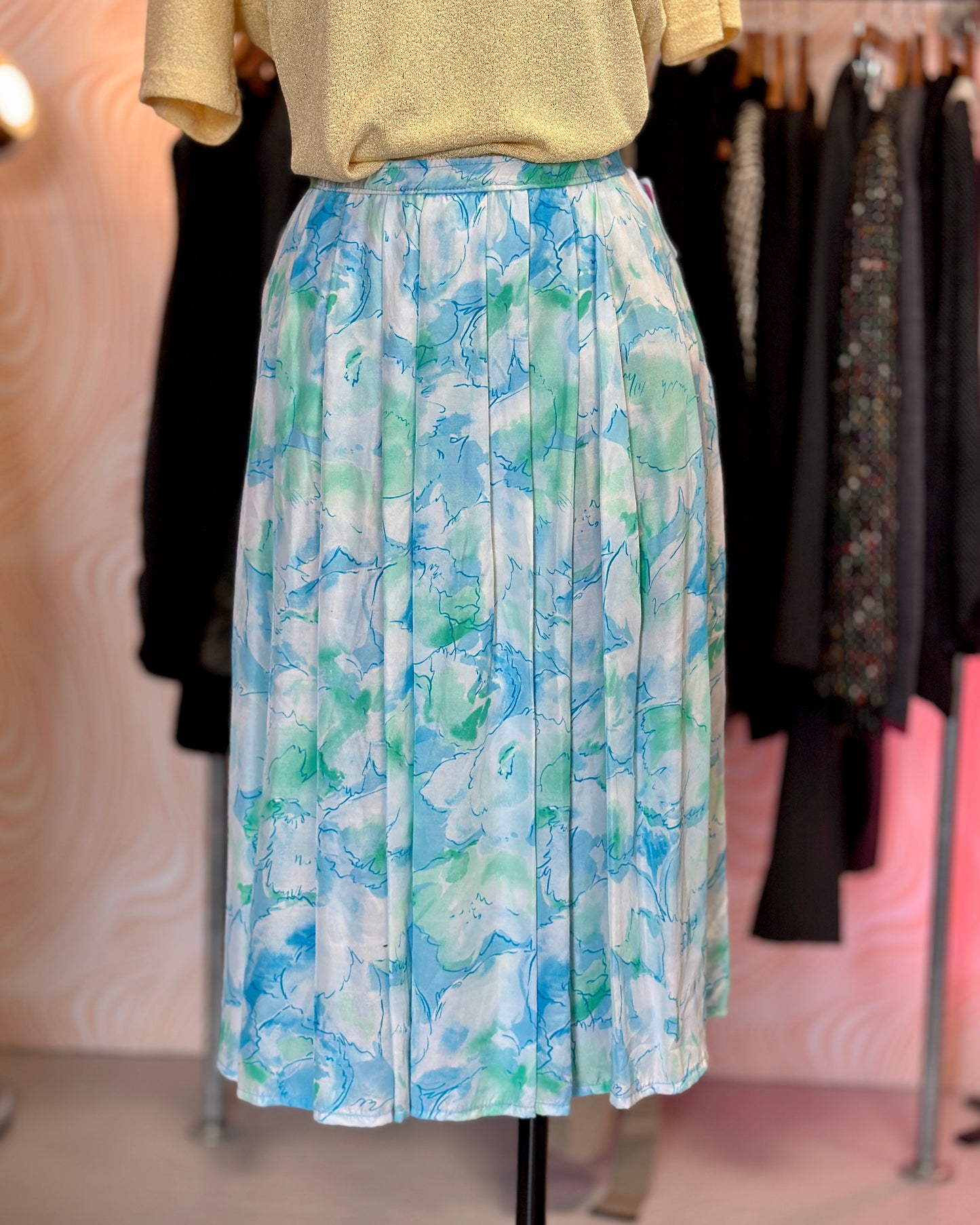 Jupe plissée à fleurs pastel | T. 36