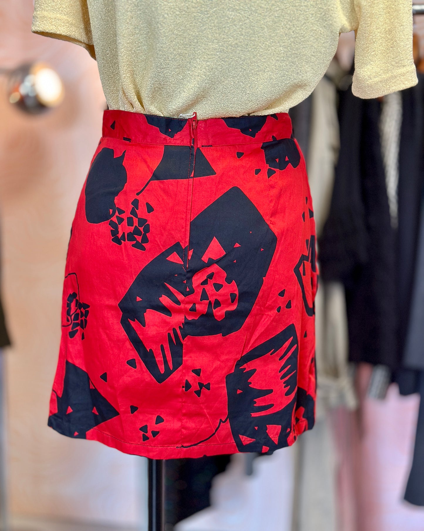 Mini jupe rouge et noire | T. 34/36