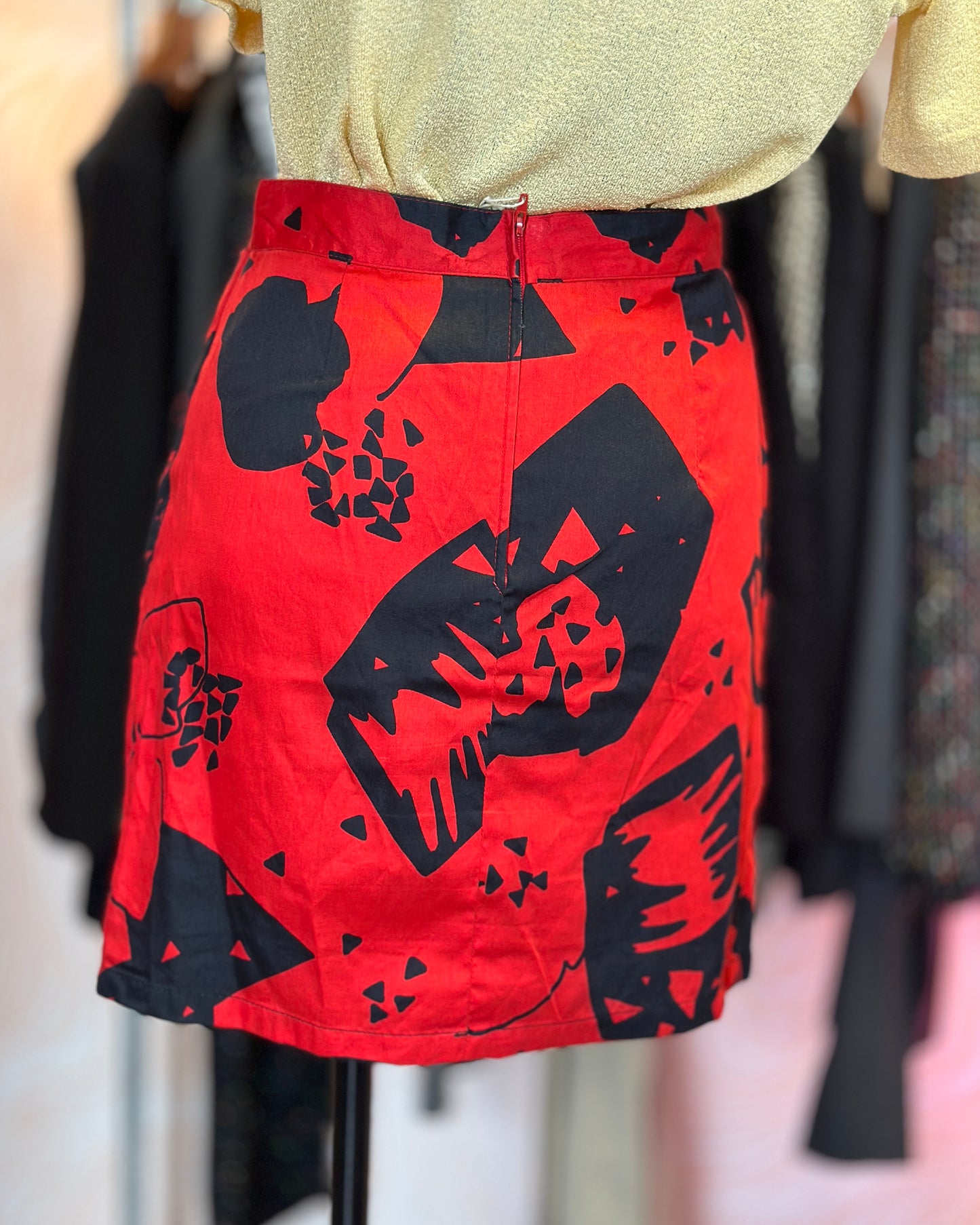 Mini jupe rouge et noire | T. 34/36