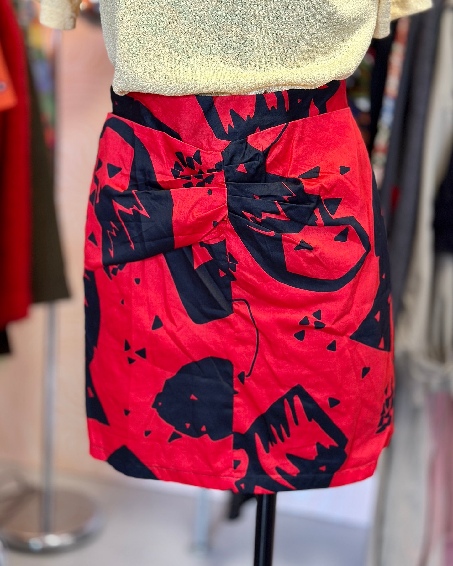 Mini jupe rouge et noire | T. 34/36