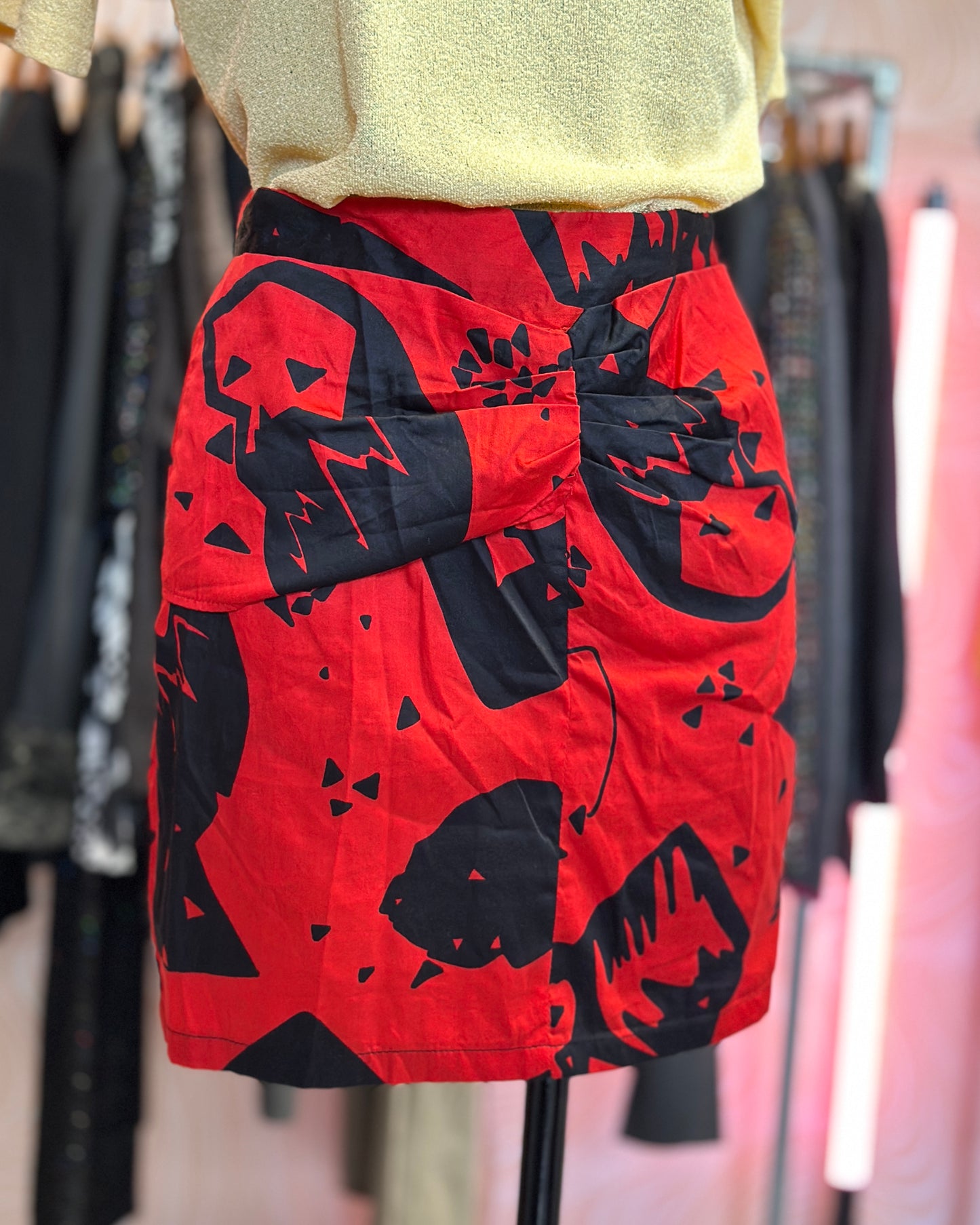 Mini jupe rouge et noire | T. 34/36