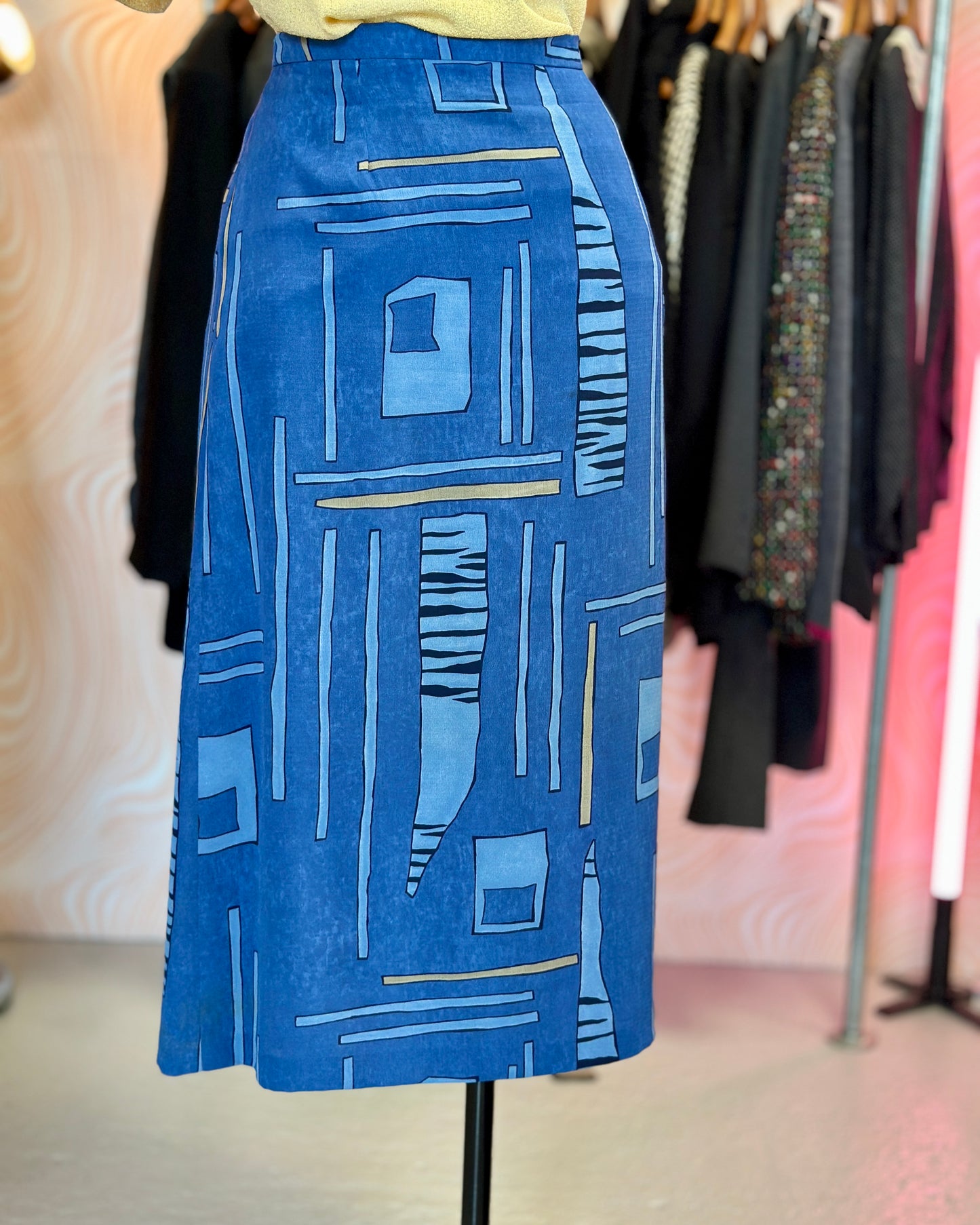 Jupe longue fluide à motifs géométriques | T. 40/42