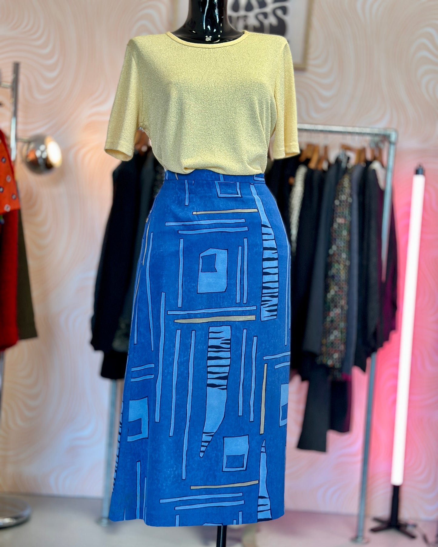 Jupe longue fluide à motifs géométriques | T. 40/42