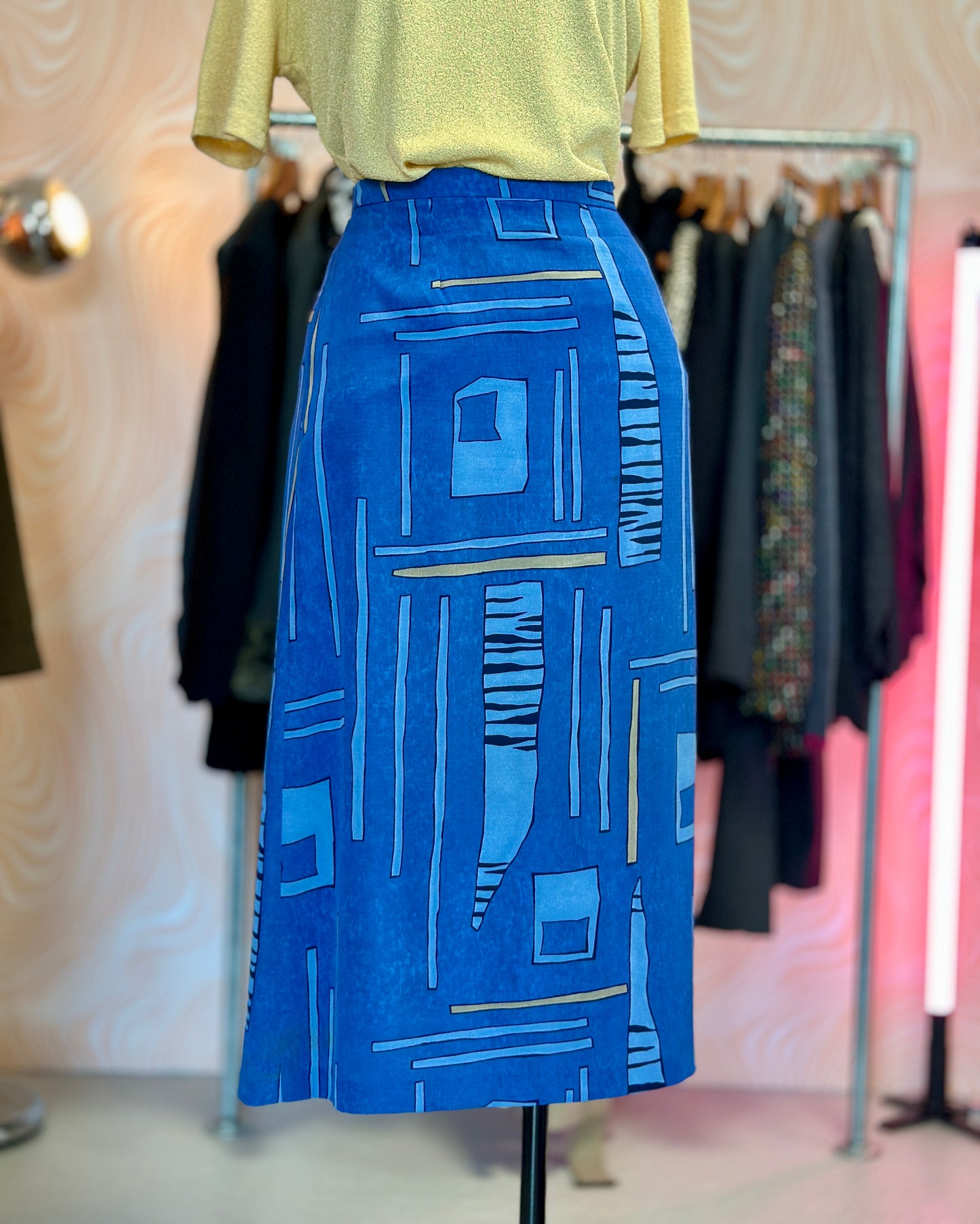 Jupe longue fluide à motifs géométriques | T. 40/42